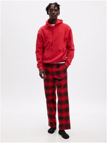 Černo-červené pánské kostkované pyžamové kalhoty GAP
