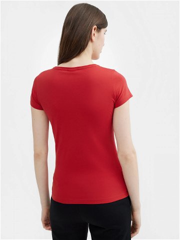 Dámské tričko s potiskem 4FSS23TTSHF583-62S červené – 4F