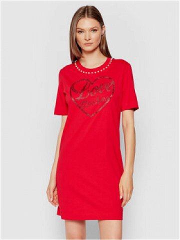 LOVE MOSCHINO Každodenní šaty W5A0222M 3517 Červená Regular Fit