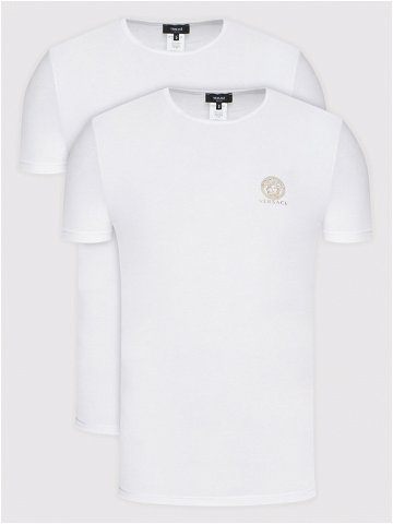 Versace 2-dílná sada T-shirts AU10193 Bílá Slim Fit