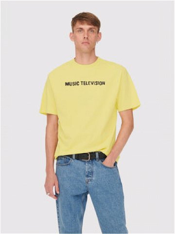 Only & Sons T-Shirt MTV 22022779 Žlutá Relaxed Fit