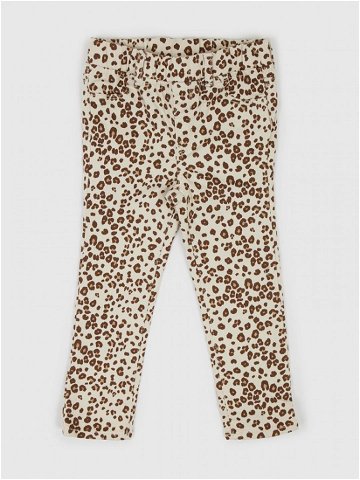 GAP Leopard Kalhoty dětské Béžová