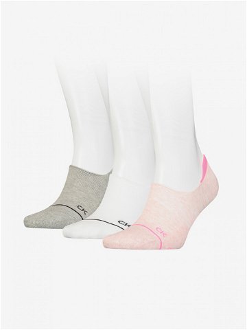 Calvin Klein Underwear Ponožky 3 páry Růžová