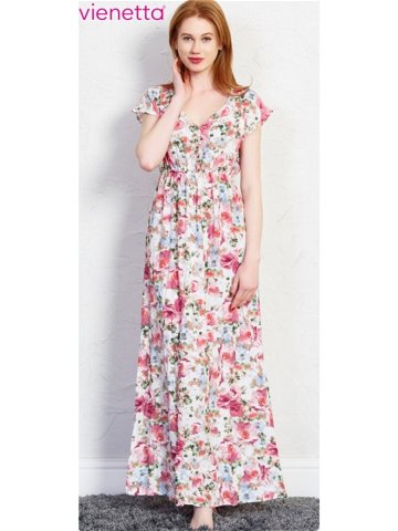 Dámské šaty Kate 5964 – Vienetta bílá s květinovým vzorem L