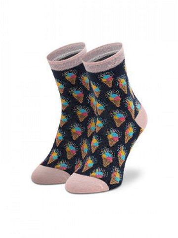 Cabaïa Dámské klasické ponožky Anne & Guilain SOKFW2122 Tmavomodrá