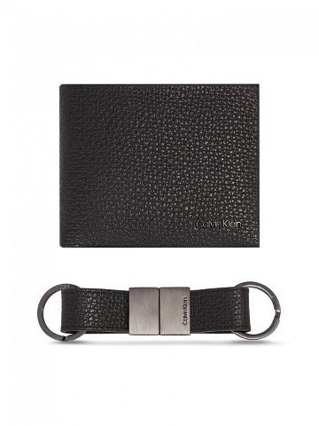 Calvin Klein Sada peněženka a klíčenka Gs Minimalism Bifold 5Cc Keyfob K50K511023 Černá