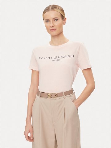 Tommy Hilfiger T-Shirt Logo WW0WW40276 Růžová Regular Fit