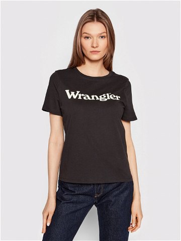 Wrangler T-Shirt W7N4GHXV6 112146410 Černá Regular Fit