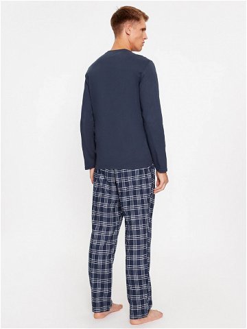 Pánské pyžamové kalhoty 112036 3F576 59136 černá kostka – Emporio Armani XL