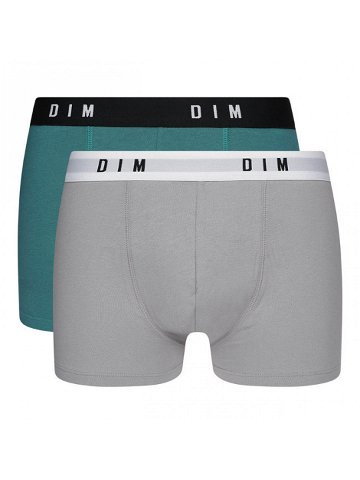 Pánské boxerky 2 ks DIM BOXER ORIGINAL zelená šedá – DIM XL