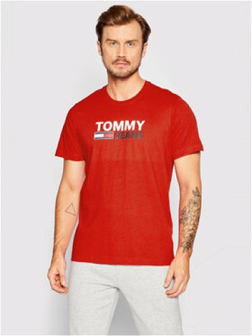 Tommy Jeans T-Shirt Corp Logo DM0DM15379 Červená Regular Fit