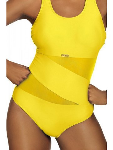 Dámské jednodílné plavky S36-21 Fashion sport žlutá – Self XL