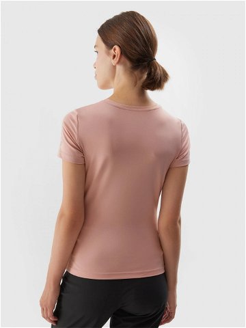 Dámské rychleschnoucí tričko 4FAW23TTSHF0896-56S růžové – 4F XXL