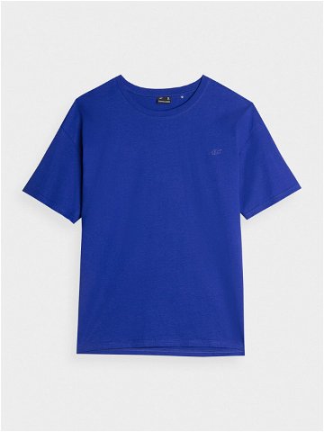 Unisex bavlněné tričko 4FAW23TTSHU0885-36S modré – 4F XS