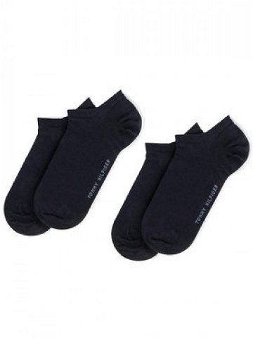 Tommy Hilfiger Sada 2 párů pánských nízkých ponožek 342023001 Tmavomodrá