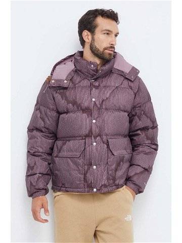 Péřová bunda The North Face pánská fialová barva zimní