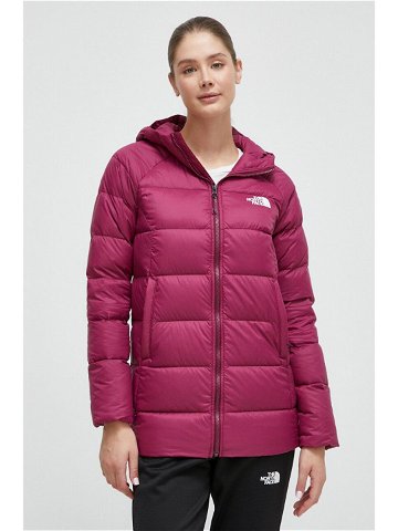 Péřová bunda The North Face dámská fialová barva zimní