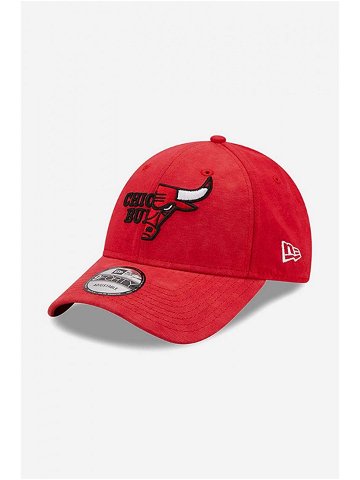 Bavlněná baseballová čepice New Era Washed Pack 940 Bulls červená barva s aplikací 60240445-red