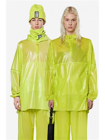 Nepromokavá bunda Rains Ultralight Anorak 18880 REFLECTIVE DIGITAL LIME zelená barva přechodná oversize