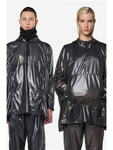 Nepromokavá bunda Rains Ultralight Anorak 18880 BLACK černá barva přechodná oversize