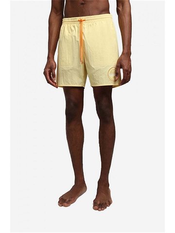 Plavkové šortky Napapijri pánské žlutá barva hladké NA4G5C YB5-YB5