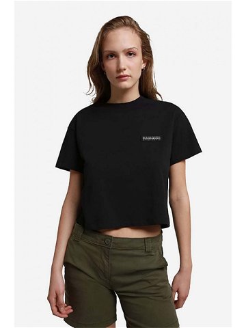 Bavlněné tričko Napapijri černá barva NA4G97 041-041