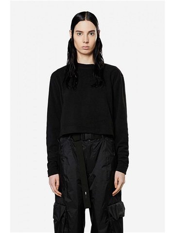 Mikina Rains Fleece W Sweatshirt dámská černá barva hladká 18090 BLACK-BLACK