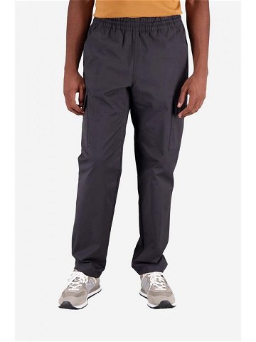 Kalhoty New Balance pánské šedá barva jednoduché