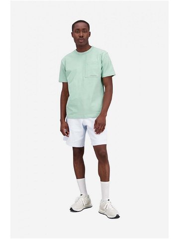 Bavlněné tričko New Balance zelená barva MT23567SAE-SAE