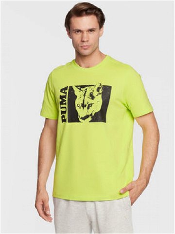 Puma T-Shirt Timeout 53648401 Zelená Relaxed Fit