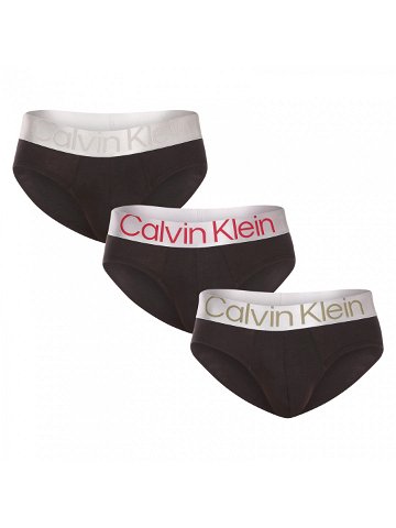 3PACK pánské slipy Calvin Klein černé NB3129A-GIW L