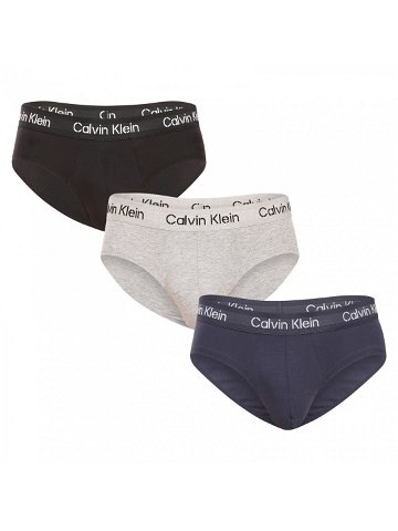 3PACK pánské slipy Calvin Klein vícebarevné NB3704A-KDX M