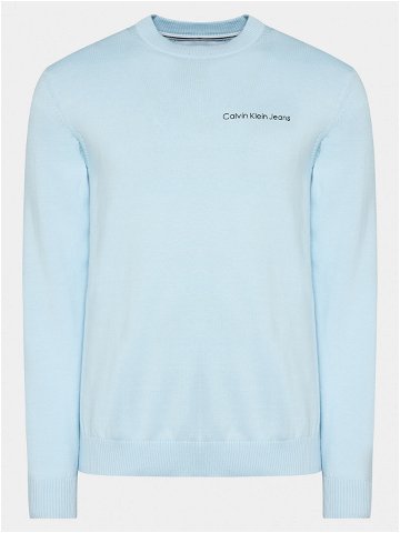 Calvin Klein Jeans Svetr Institutional Essentials Sweater J30J324974 Světle modrá Regular Fit