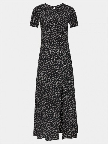Tommy Jeans Letní šaty Tjw Ditsy Midi Slit Dress DW0DW17418 Černá Slim Fit