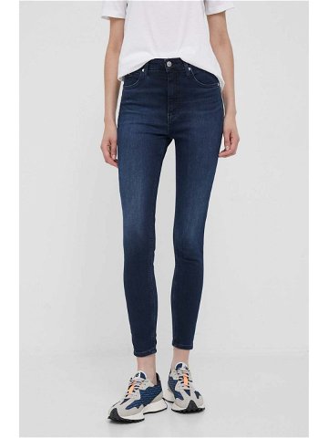 Džíny Calvin Klein Jeans dámské tmavomodrá barva J20J221586