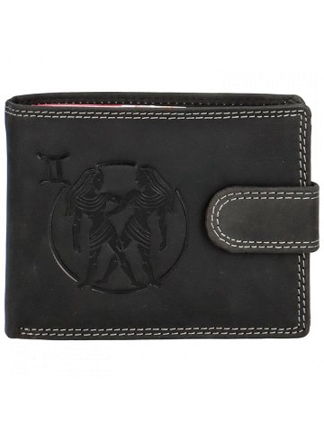 Pánská kožená peněženka černá – Delami Aroga Blíženci