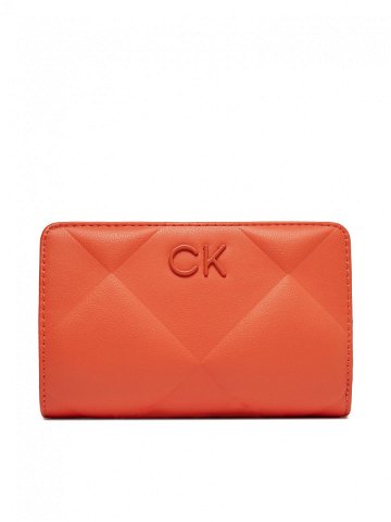 Calvin Klein Jeans Velká dámská peněženka Re-Lock Quilt Bifold Wallet K60K611374 Oranžová
