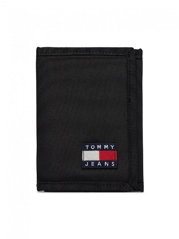 Tommy Jeans Velká pánská peněženka Tjm Ess Daily Nylon Trifold AM0AM12083 Černá