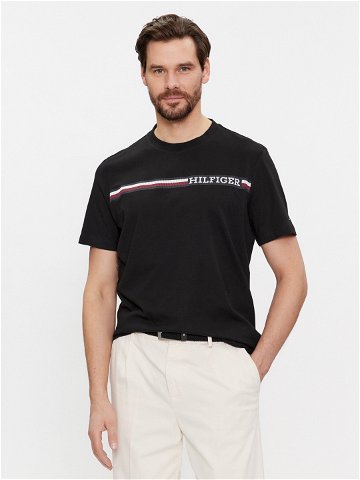 Tommy Hilfiger T-Shirt Monotype MW0MW33688 Černá Regular Fit
