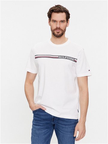 Tommy Hilfiger T-Shirt Monotype MW0MW33688 Bílá Regular Fit