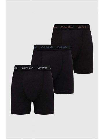 Boxerky Calvin Klein Underwear 3-pack pánské černá barva 0000U2662G
