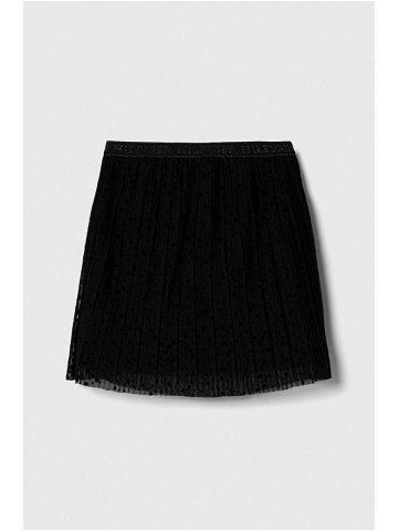 Dětská sukně Tommy Hilfiger černá barva mini áčková