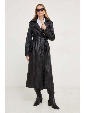 Kabát Answear Lab dámský černá barva přechodný bez zapínání