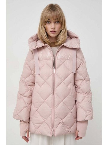 Péřová bunda Marella dámská růžová barva zimní
