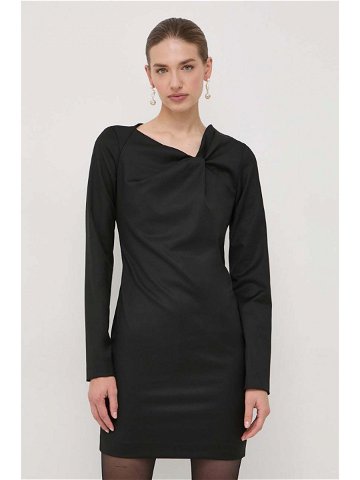 Šaty Trussardi černá barva mini
