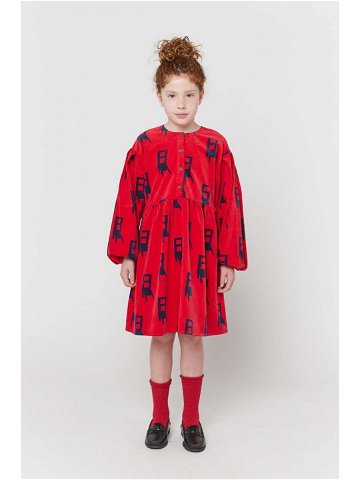 Dívčí šaty Bobo Choses červená barva mini