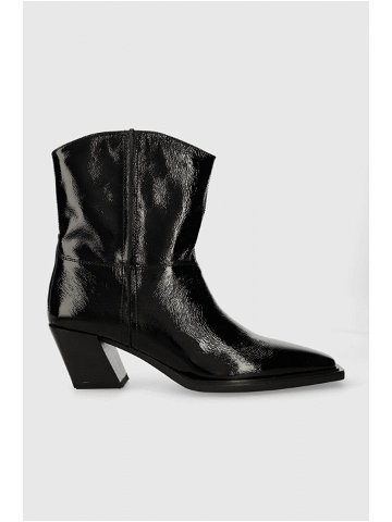 Westernové kožené boty Vagabond Shoemakers ALINA dámské černá barva na podpatku 5421 160 20