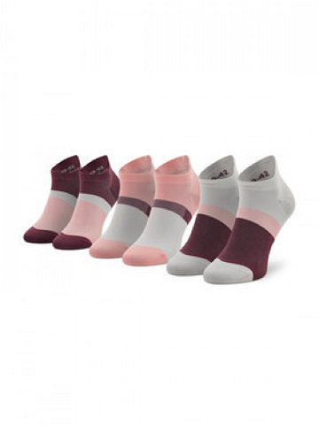 Asics Sada 3 párů nízkých ponožek unisex Color Block Ankle 3033B560 Růžová