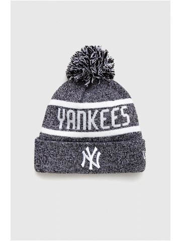 Čepice z vlněné směsi New Era šedá barva z husté pleteniny NEW YORK YANKEES