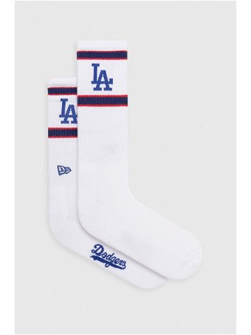 Ponožky New Era pánské bílá barva LOS ANGELES DODGERS